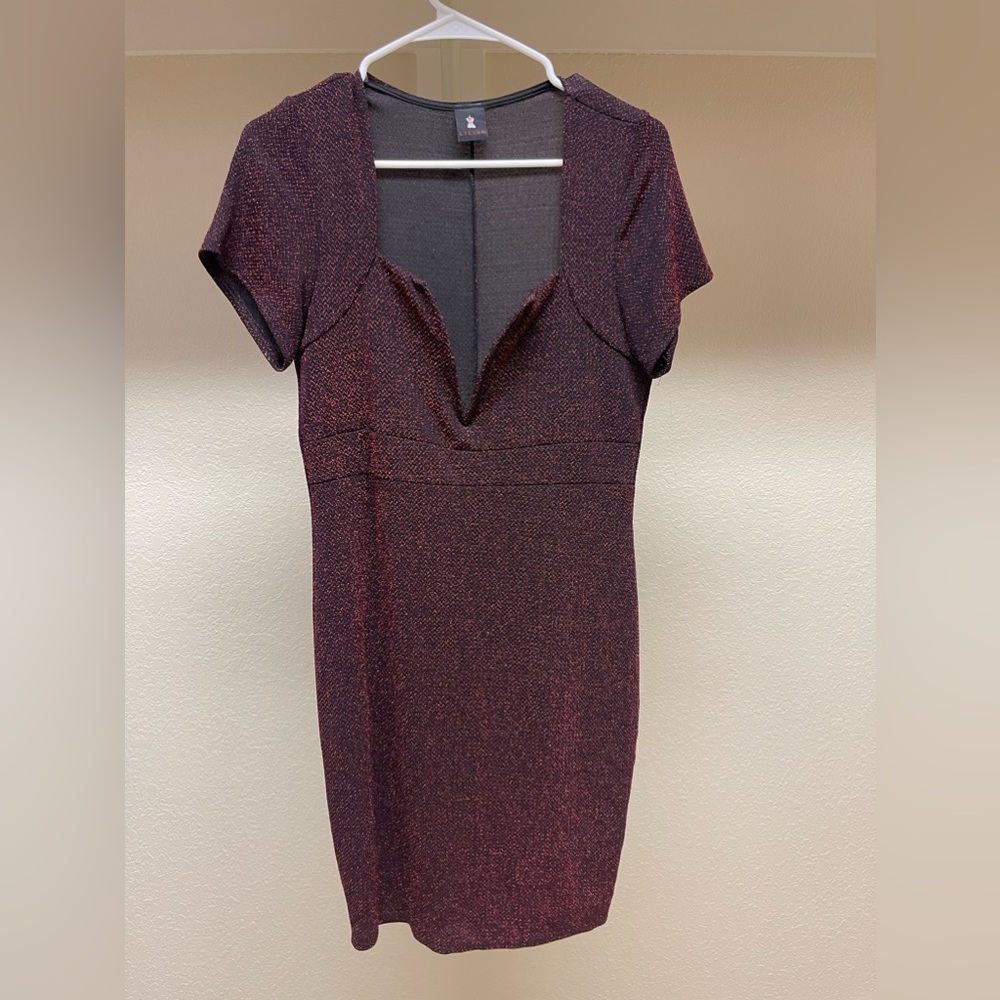 Red glitter dress